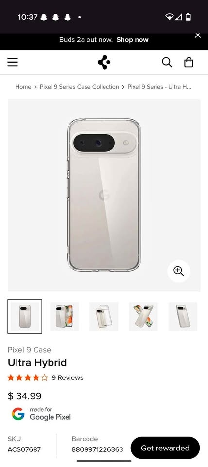 Pixel 9 / 9 Pro Spigen Case + Screen Protector