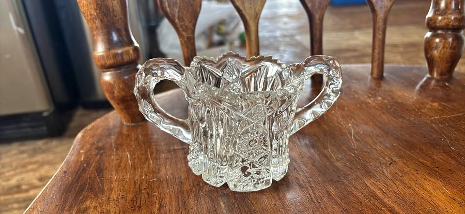 Imperial Glass Nucut Sugar Bowl