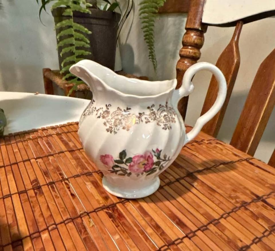 Vintage House of Webster Briar Rose Pitcher