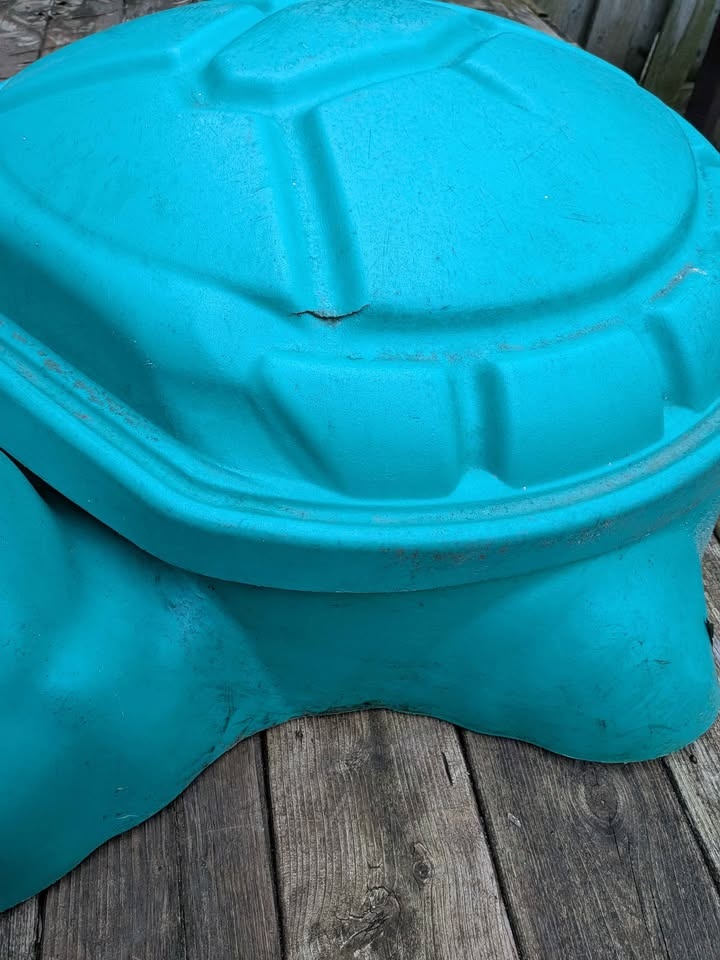 Splashtime Green turtle sandbox with lid for kids - photo 5