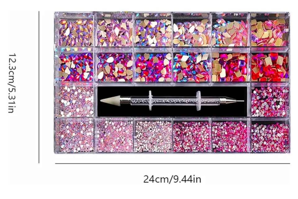3100 pcs 3D Blue Rhinestones Nail Art Jewels - photo 2