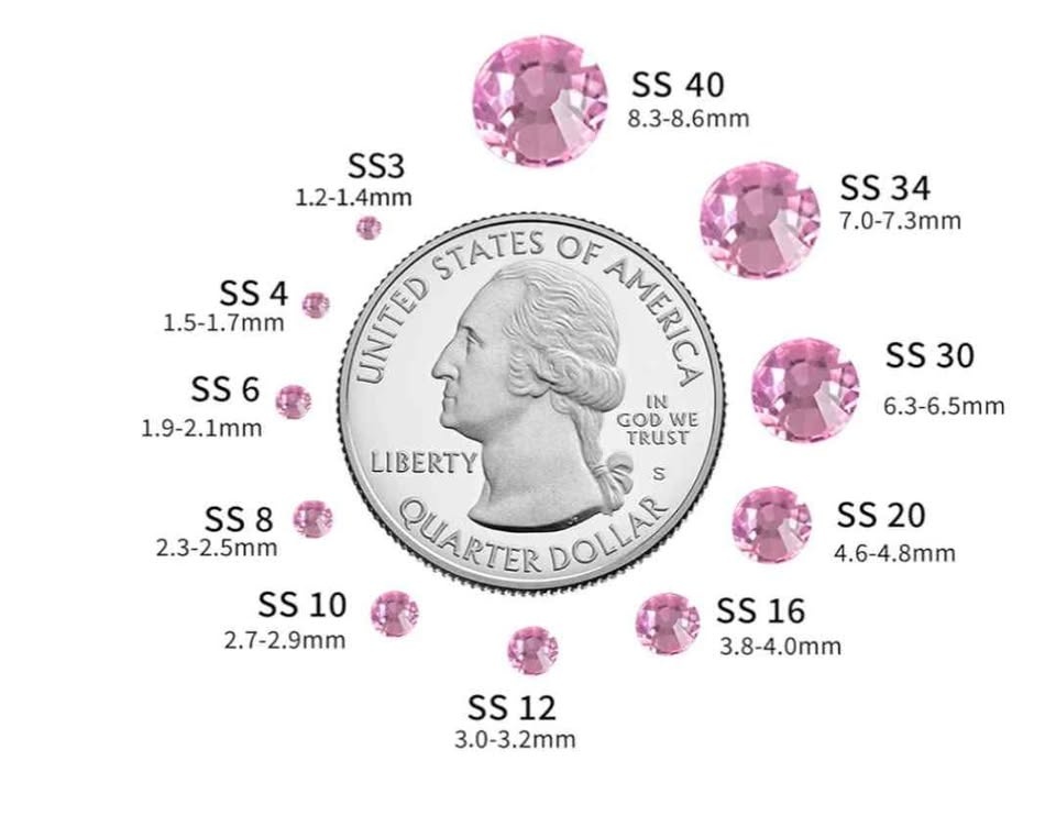 New 288 pcs SS30 flat back rhinestones (pink) - photo 3