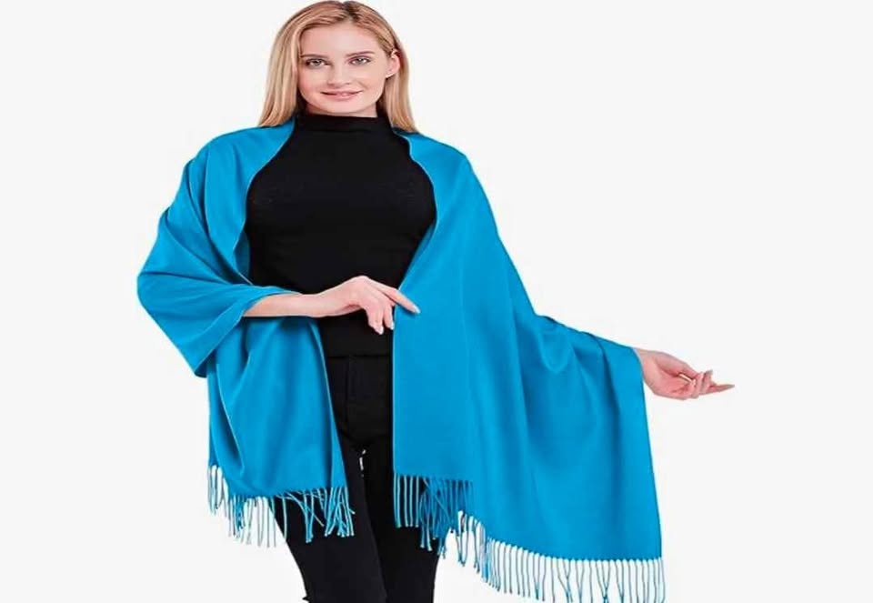 New thick cotton blend pashmina shawl, wrap, stole, throw