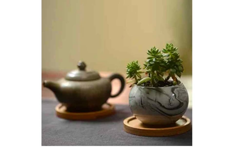 New 20 Pack Bamboo Plant Saucers (3.34 inches) - photo 3
