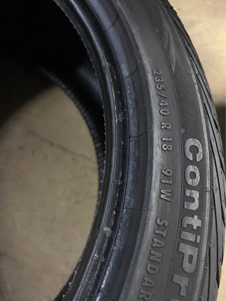 235/40/18 Continental Tires (2 tires) 8mm Tread - photo 4