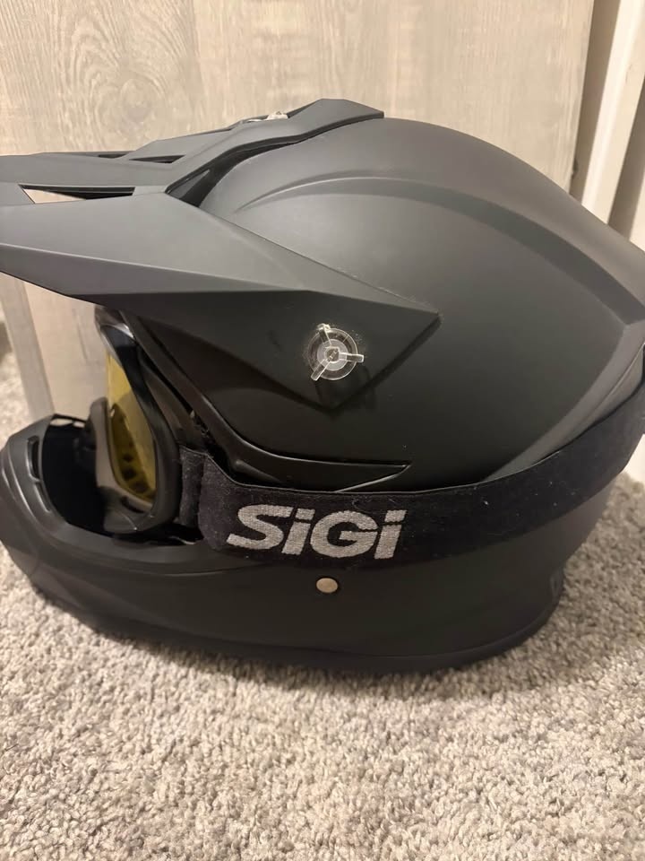 ILM 128S Motorcycle Motocross Helmet w/ Quick Release Matte Blac - photo 2