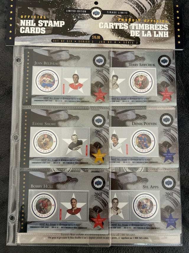 NHL Stamp Cards - Official NHL Stamp Cards Series 2
