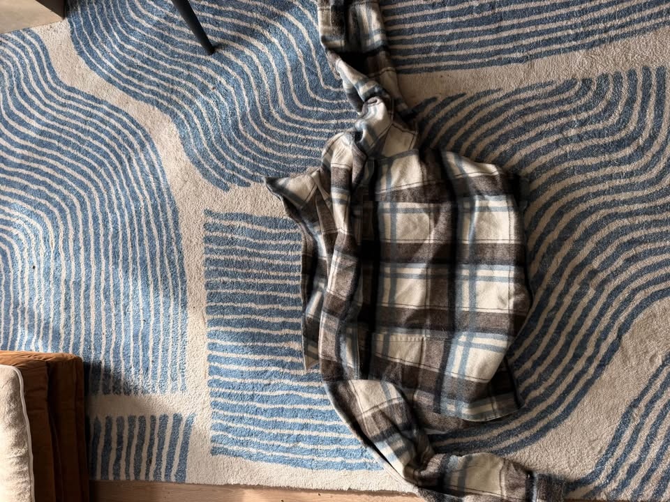 Wool Like Plaid Cropped Button-Up Jacket - photo 3