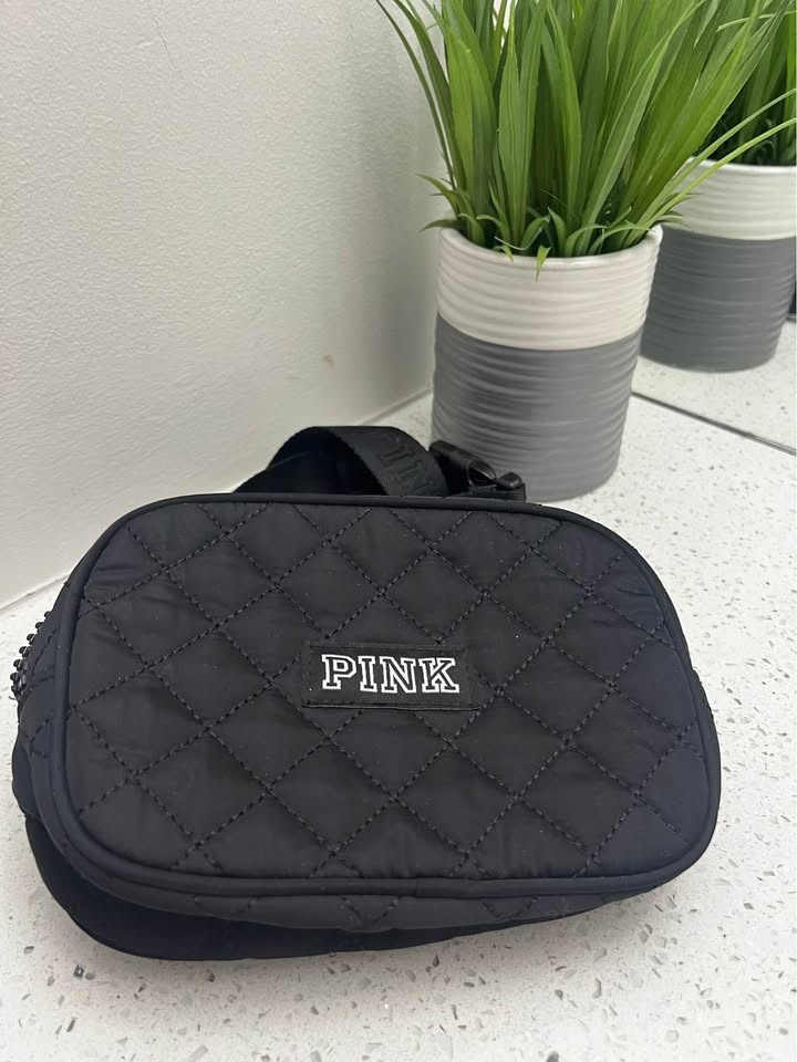 PINK Black Quilted Fanny Pack - photo 2