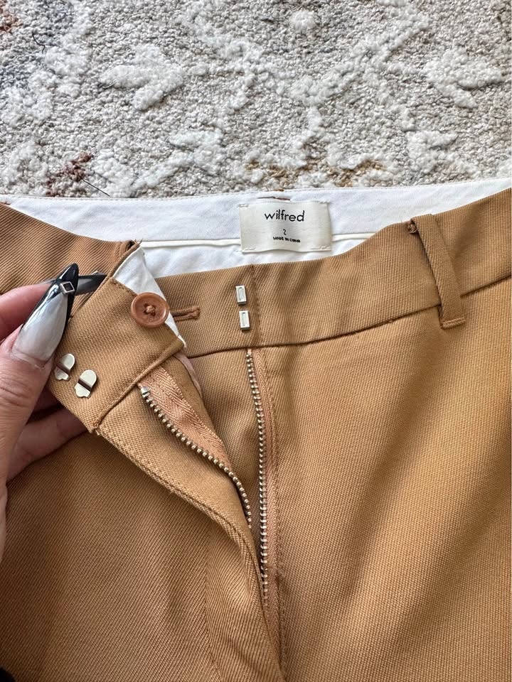 Wilfred Tan Tailored Pants Size 2