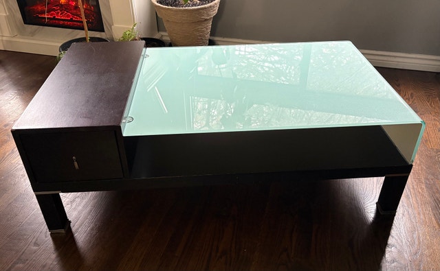 Modern Wood and Glass Coffee Table - photo 3