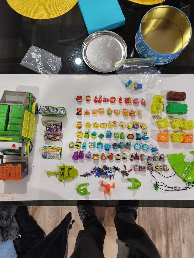 Grossery Gang Huge Lot – 74 Figures, Garbage Truck, Crates & Acc