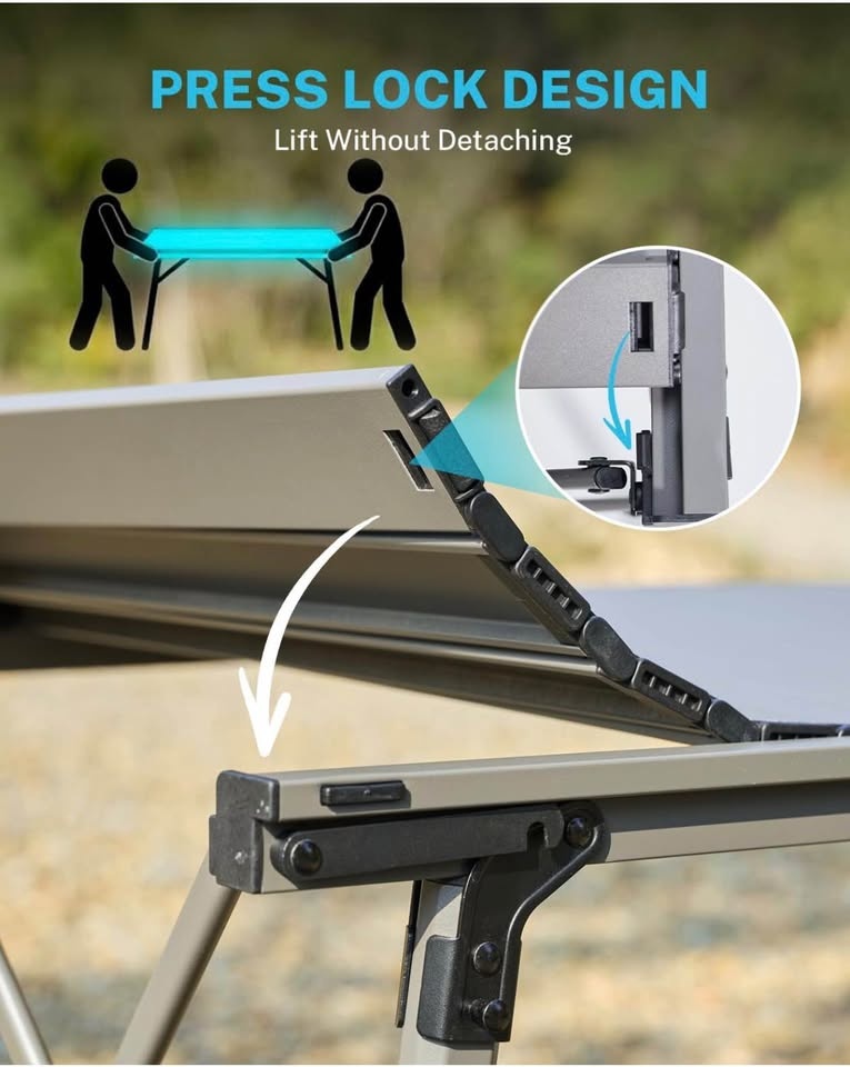 50" Camping Table with Adjustable Height Legs - Brand New - photo 4