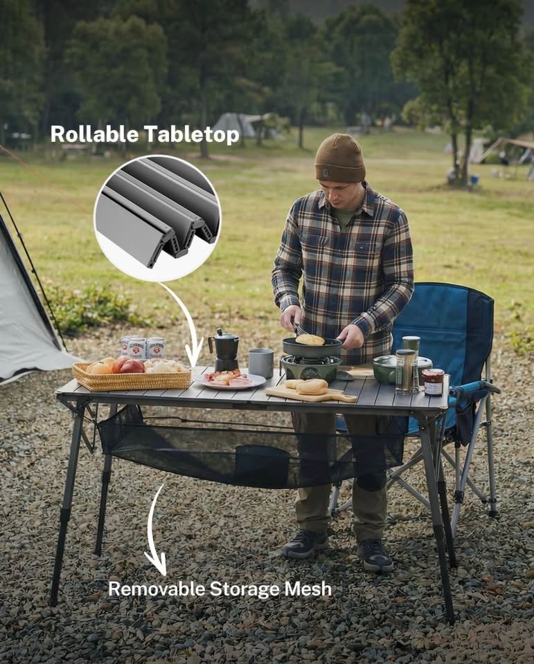 50" Camping Table with Adjustable Height Legs - Brand New - photo 5