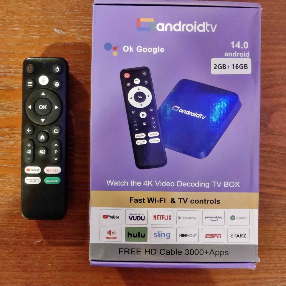Android TV Box Chromecast Built-in Android 14.0