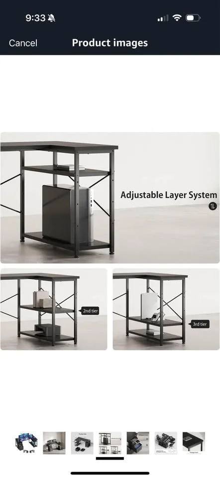 Brand new- 55” Office Desk with Drawers and Storage image indicator(4)