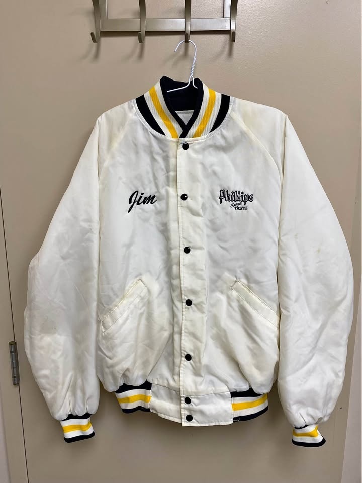 Vintage 1980s Phillips Beer Jacket "JIM" Men's XL "I've Got Tast