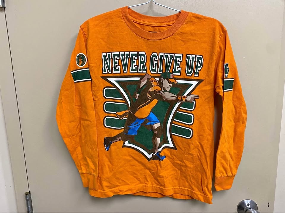 WWE John Cena 15X Never Give Up Long Sleeve T-Shirt Youth L