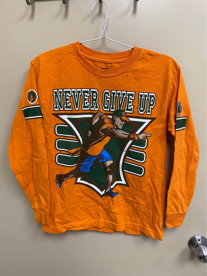 WWE John Cena 15X Never Give Up Long Sleeve T-Shirt Youth L - photo 5