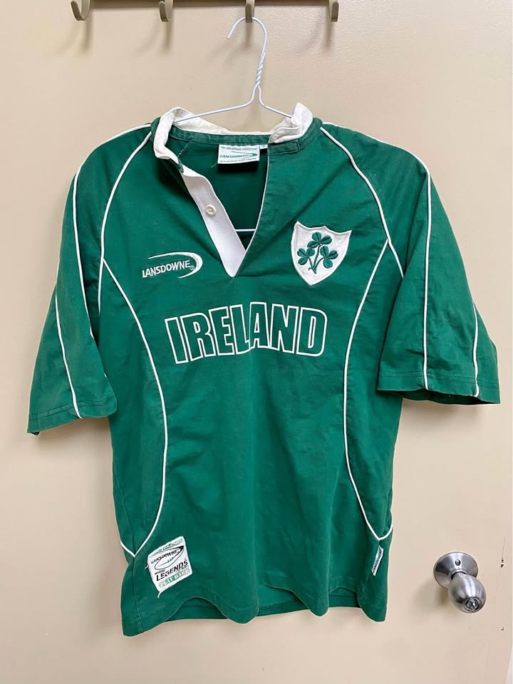 Vintage Lansdowne Ireland Rugby Polo Shirt Men's Medium
