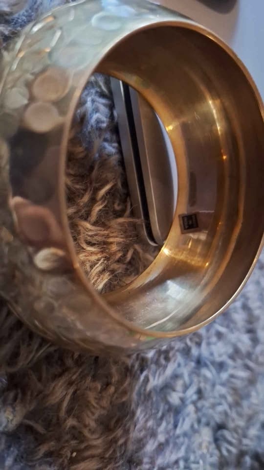 Rare Brass Hammered Bracelet - photo 2