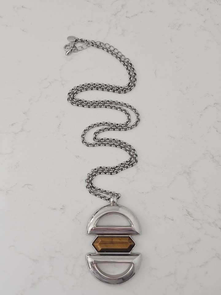 Lia Sophia "Magnetic" Necklace with Tiger's Eye Pendant - photo 2