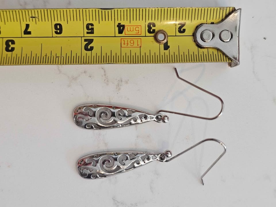Zentral Hollow-Out Silver Boho Chic Dangle Earrings - photo 5