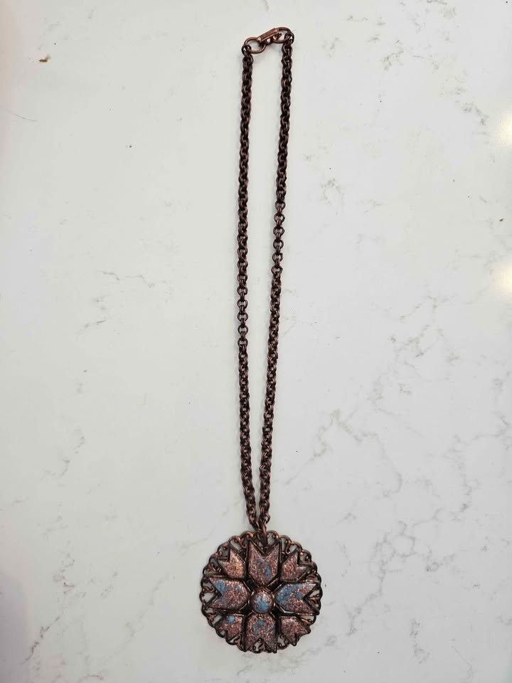Vintage Southwestern Lucite Confetti Necklace - photo 2