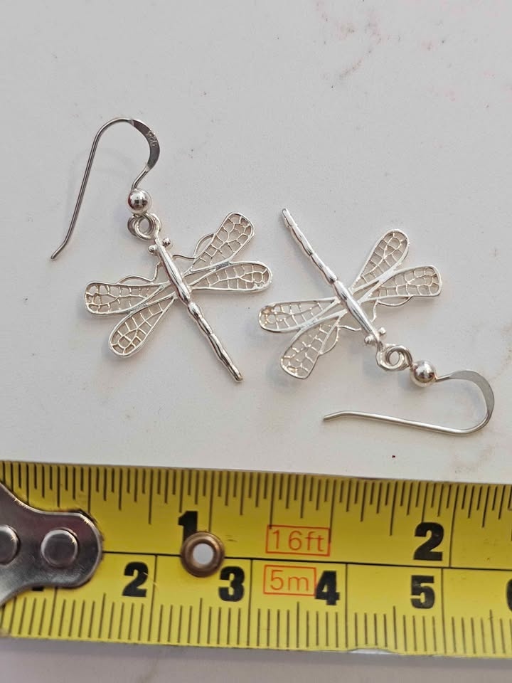 Sterling Silver Dragonfly Earrings - photo 4