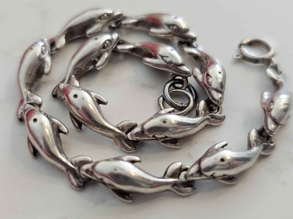 Kabana Sterling Silver Dolphin Bracelet 7.25” - photo 2