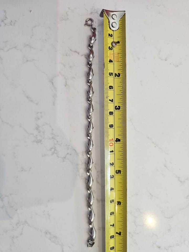 Kabana Sterling Silver Dolphin Bracelet 7.25” - photo 4