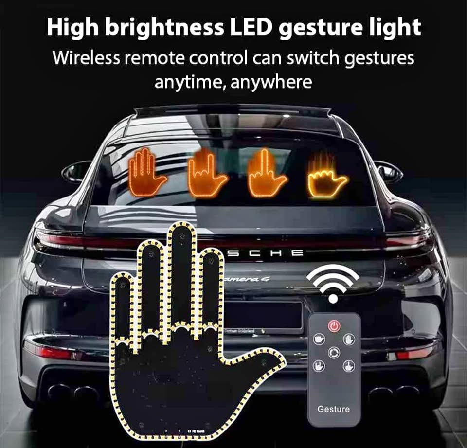 Funny Car Finger Gesture Light with Remote Control