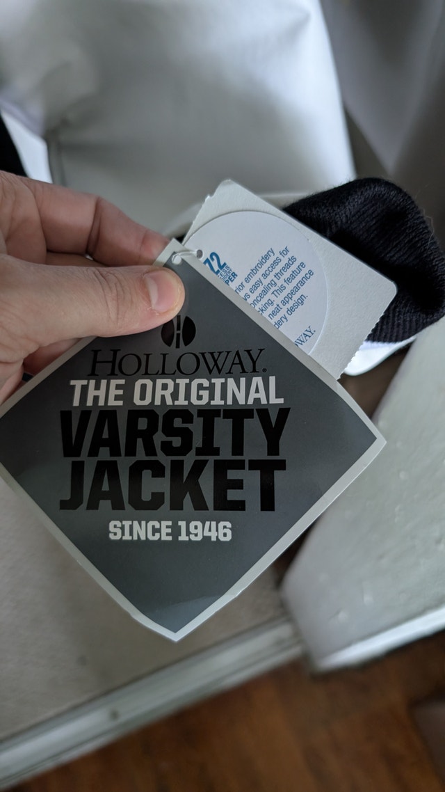 Exclusive TikTok Wool + Leather Varsity Jacket - photo 2