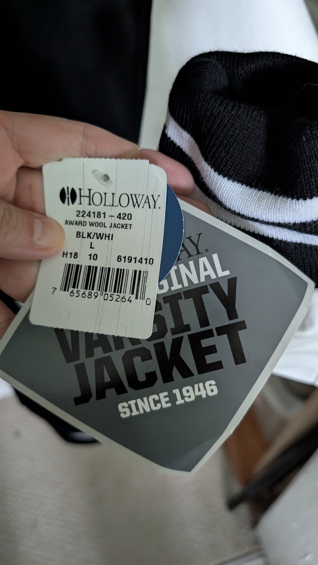 Exclusive TikTok Wool + Leather Varsity Jacket - photo 5