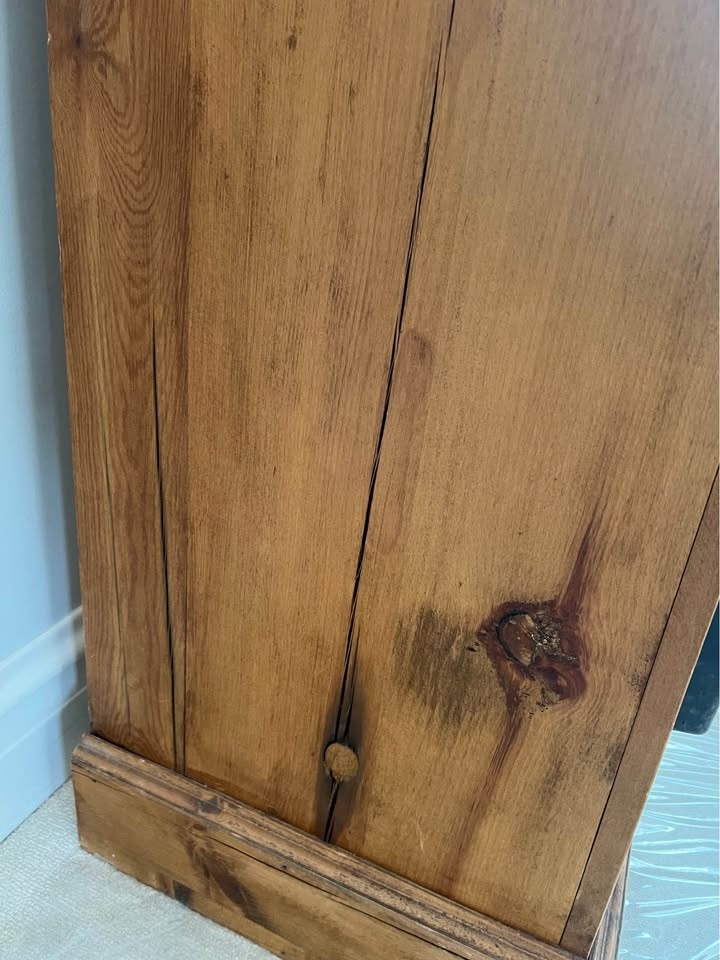 Large Solid Wood Rustic Bookcase / Farmhouse Display Shelf - photo 2