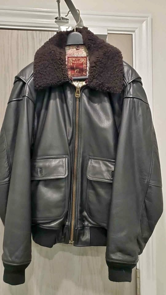 Winter Leather Bomber Jacket