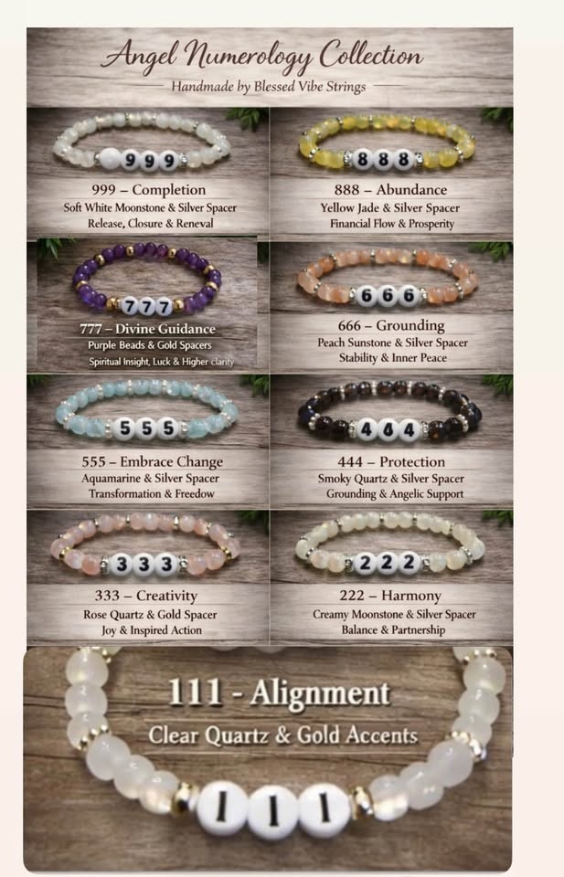 🌟 Angel Numerology Bracelet Collection - photo 2