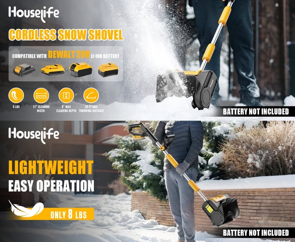 New Cordless Snow Shovel, 11" Electric Snow Blower - photo 4