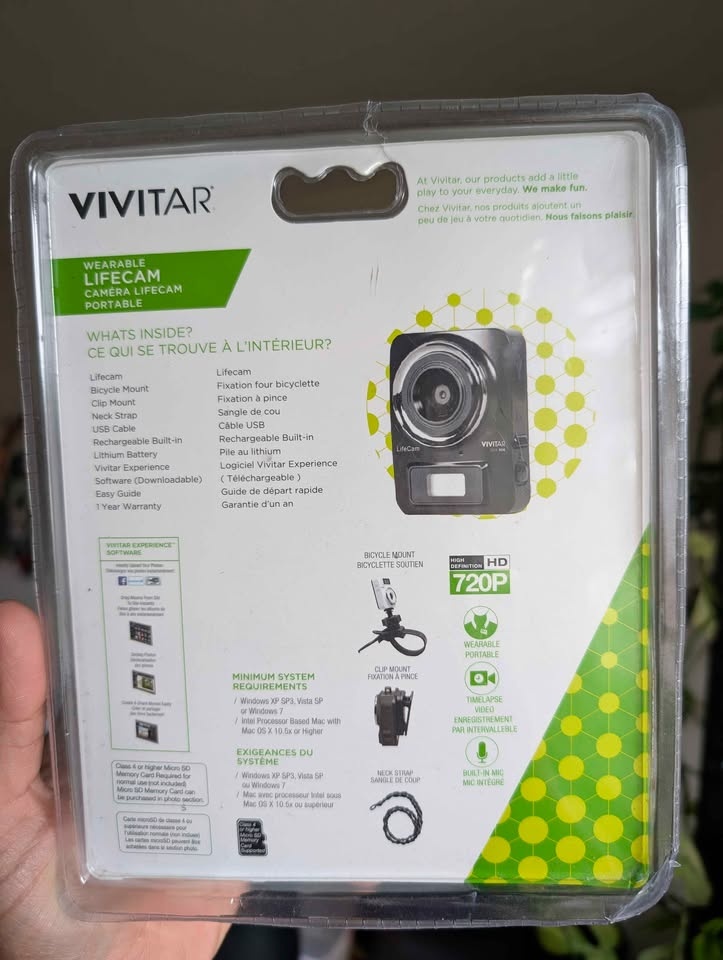 Vivitar LifeCam DVR906 Wearable HD 720P Camera - photo 2