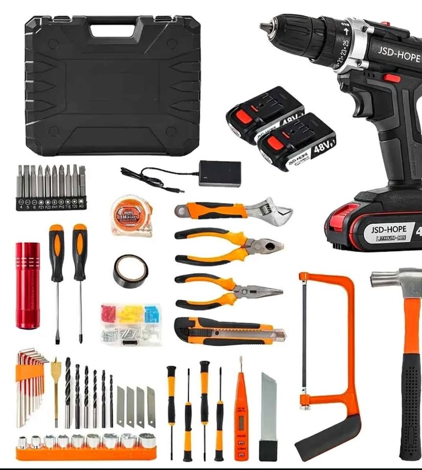Cordless Drill & Complete Tool Kit