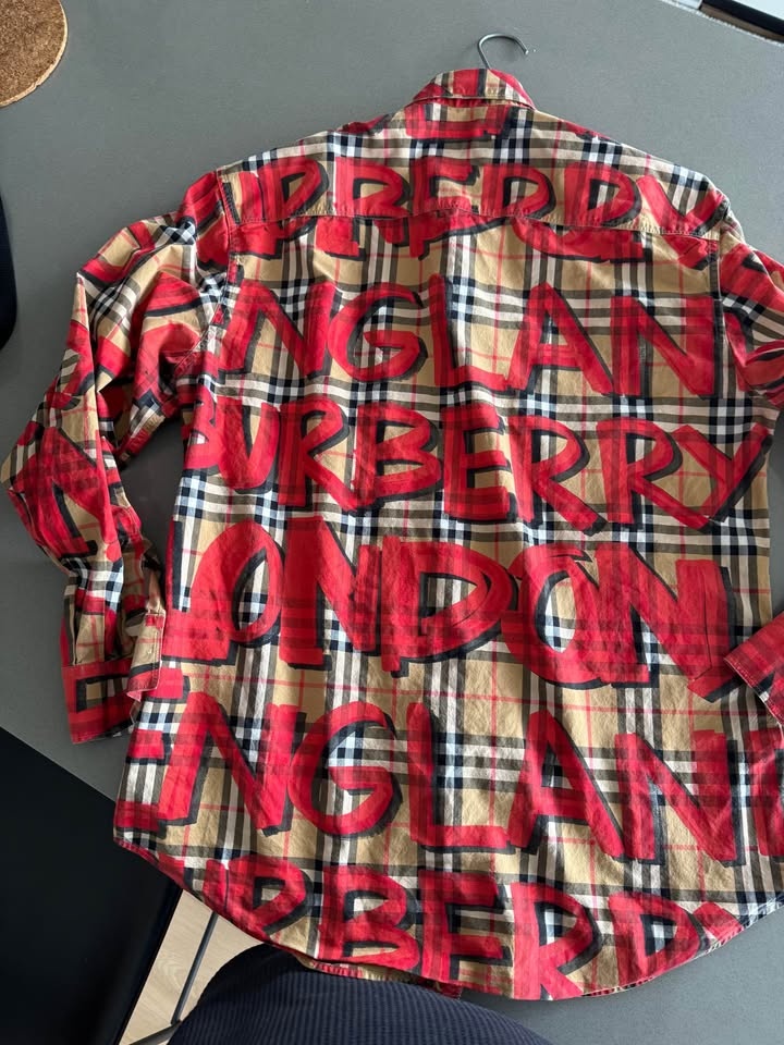Burberry Graffiti Print Button Down Shirt - photo 2