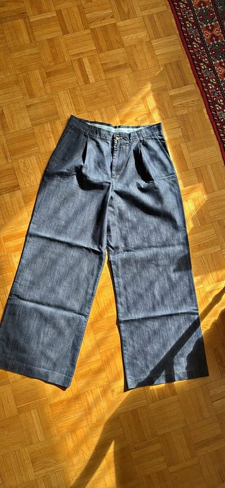 Linea Moda (Made in Italy) Wide Leg Denim Pants - Size L