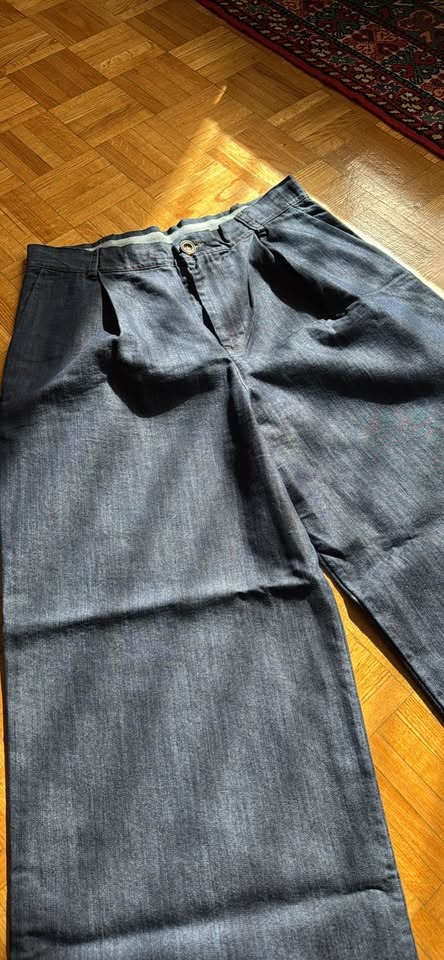 Linea Moda (Made in Italy) Wide Leg Denim Pants - Size L - photo 2