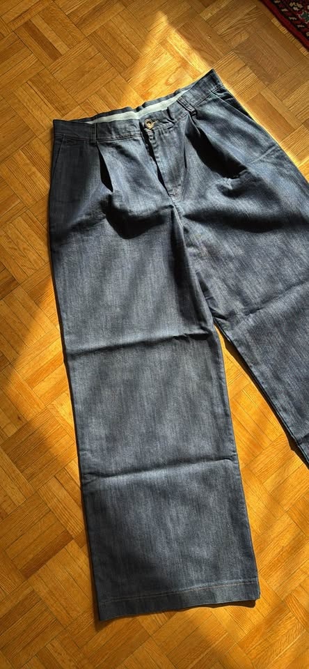 Linea Moda (Made in Italy) Wide Leg Denim Pants - Size L - photo 3