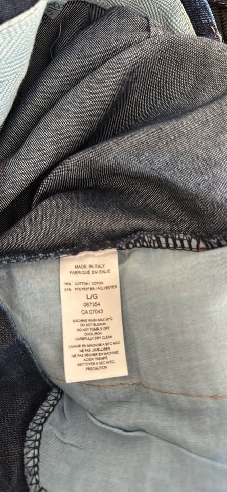 Linea Moda (Made in Italy) Wide Leg Denim Pants - Size L - photo 5