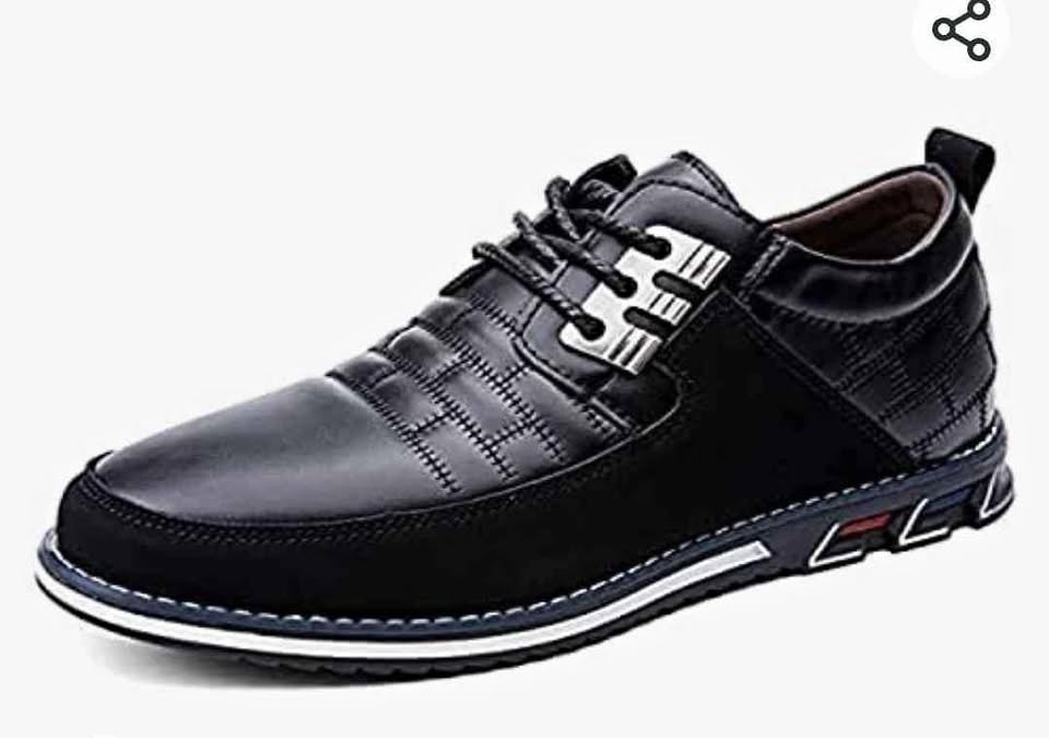 Men's Casual British Lace Up Oxford Leather Shoes - Sz 39