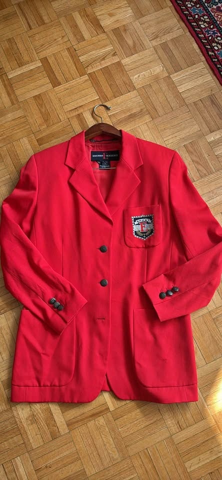 Escada Sport Red Wool Blazer Jacket USA 8