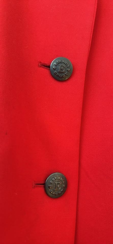 Escada Sport Red Wool Blazer Jacket USA 8 - photo 4