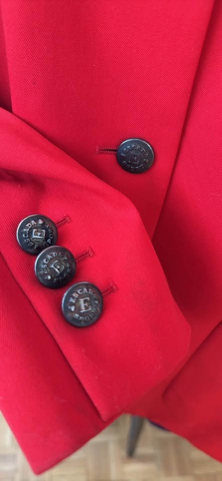 Escada Sport Red Wool Blazer Jacket USA 8 - photo 5