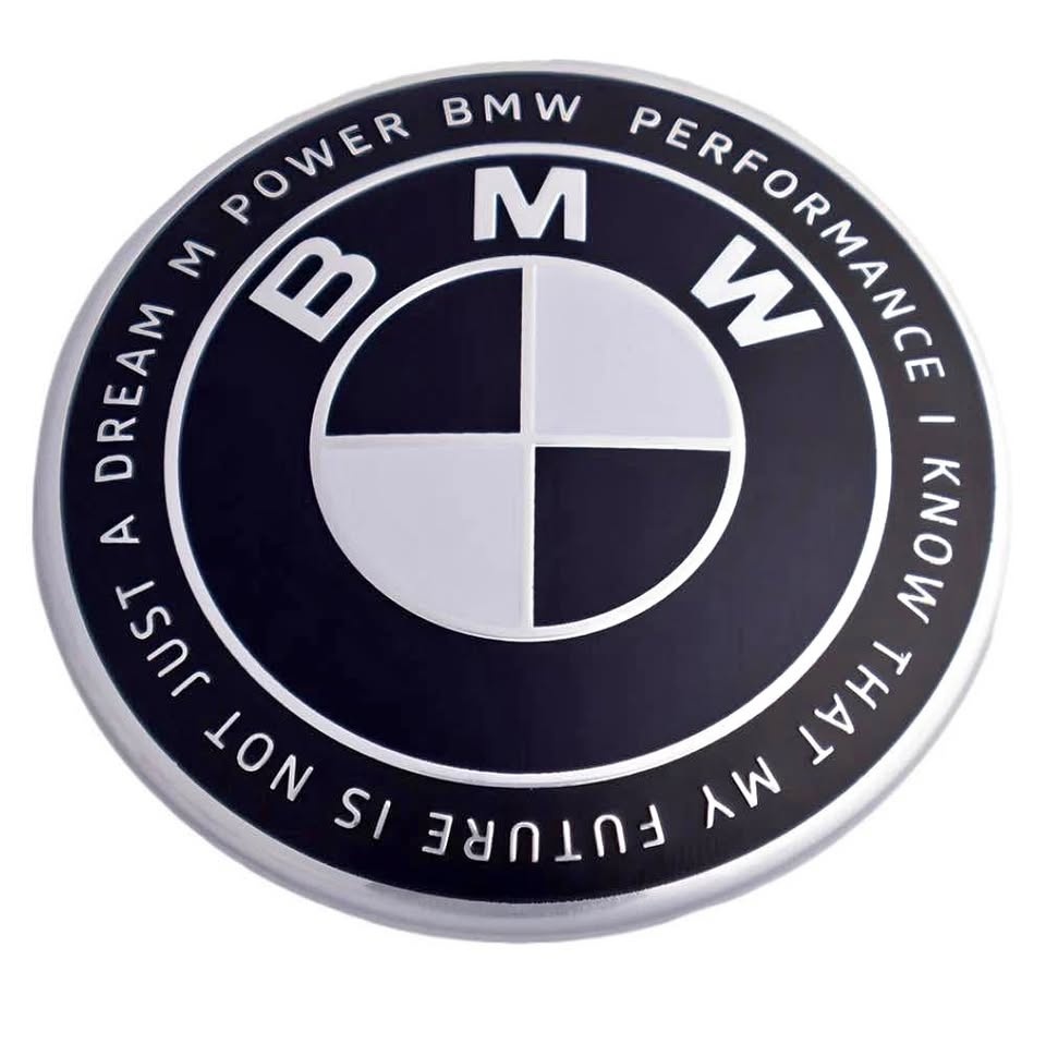 7 Piece Set BMW Heritage Black/White Emblems